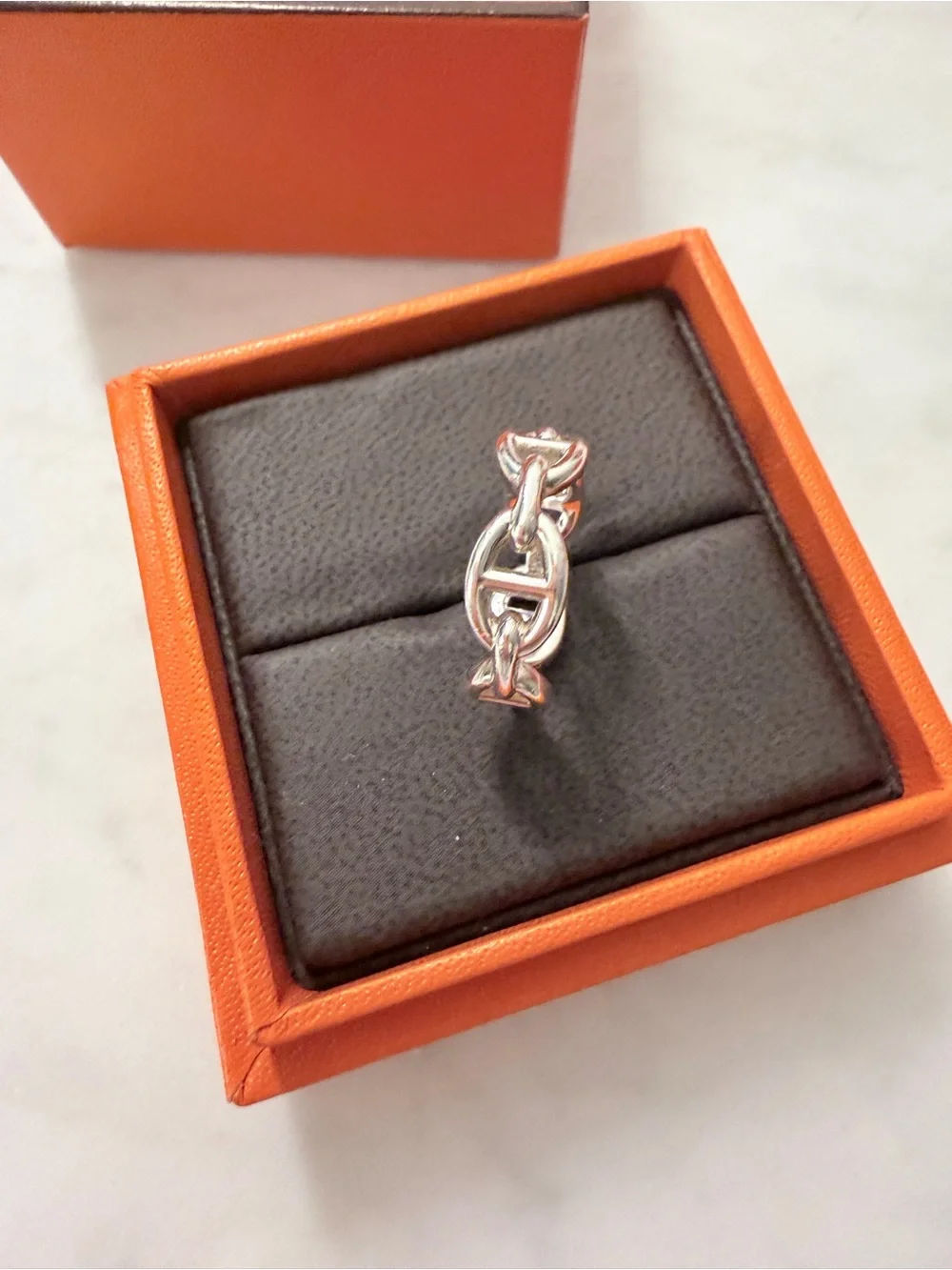 Hermes Chaine d'ancre Enchainee ring, small model